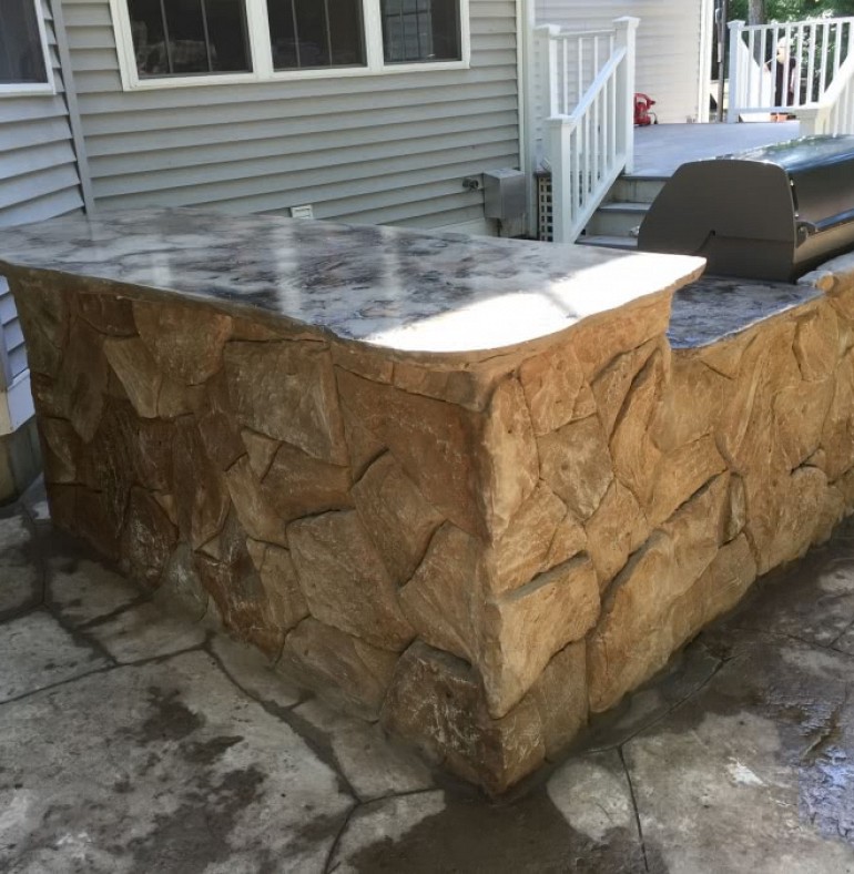 outdoor concrete countertop